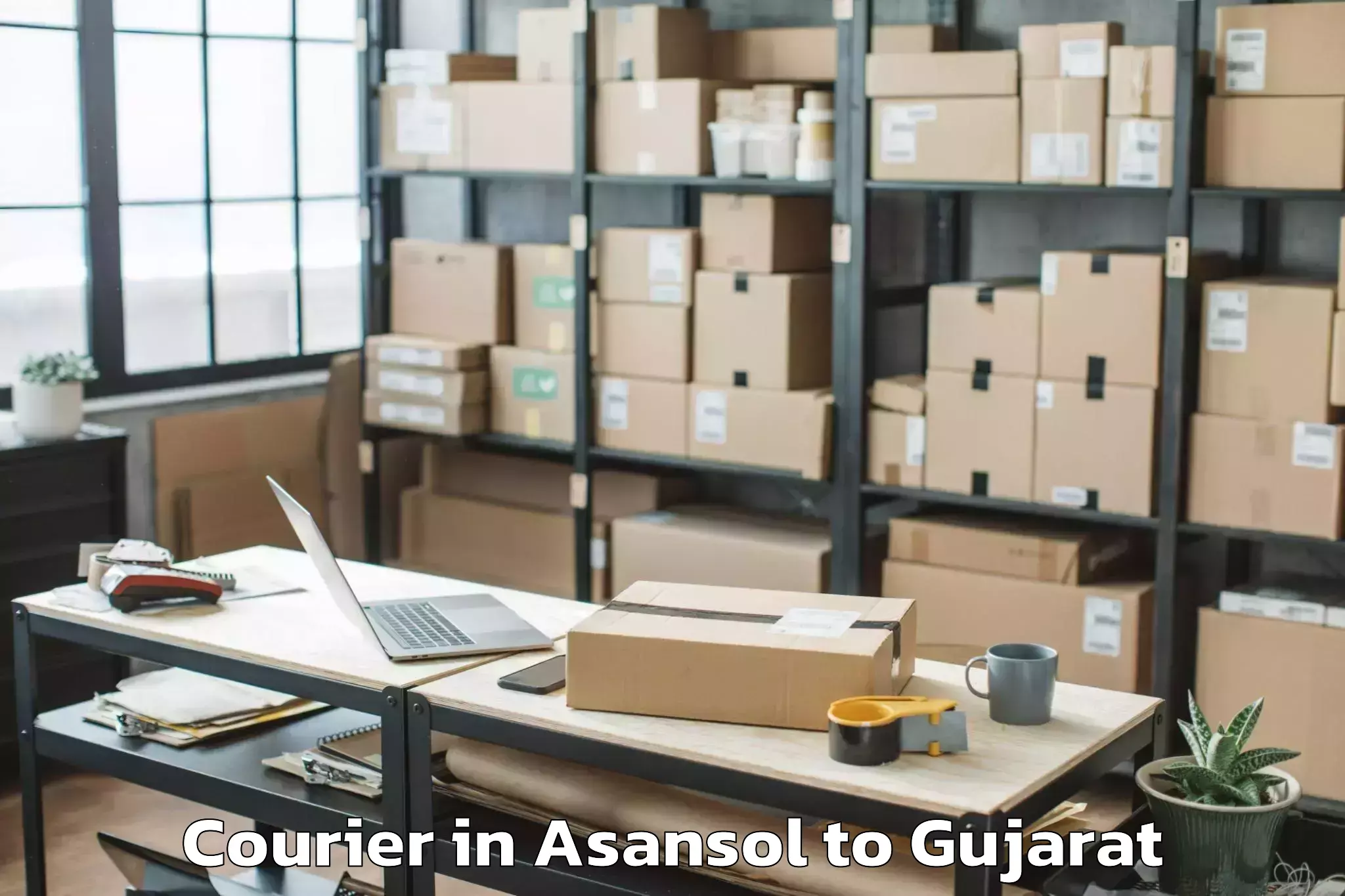 Asansol to Gujarat University Ahmedabad Courier